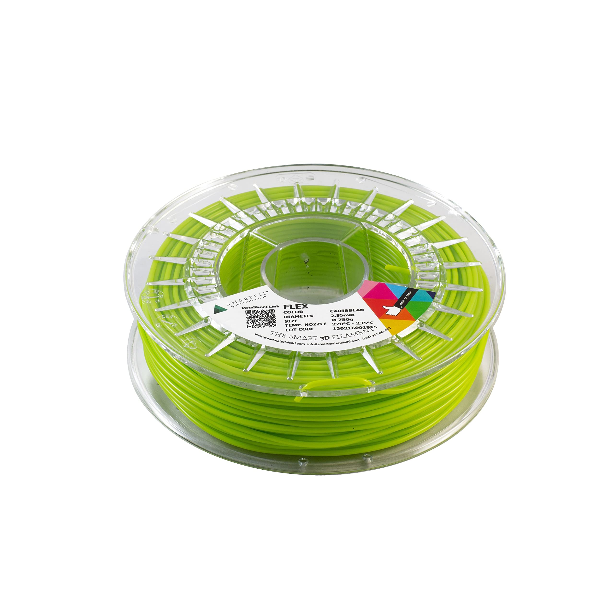 SMARTFIL FLEX 2,85 mm, Caribbean, 750 g Filament für 3D-Druck von Smart Materials 3D