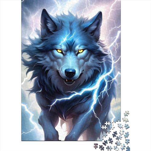 Fantasy Strange Wolf Puzzle für Erwachsene, 1000 Teile, Puzzle für Erwachsene und Teenager, Puzzle für Erwachsene, Lernspiel, Herausforderungsspielzeug, 75 x 50 cm