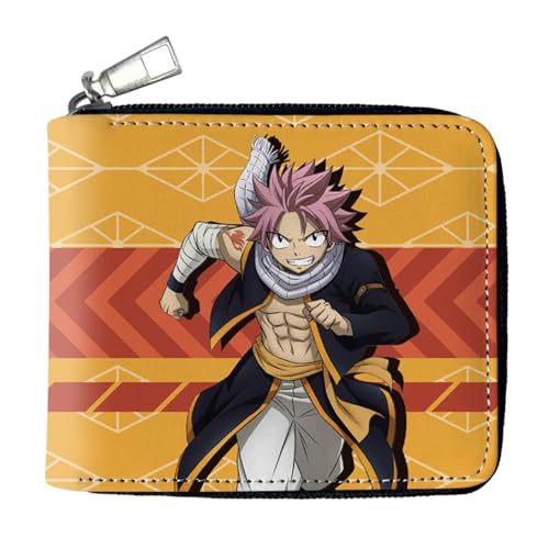 FAI-ry TA-il Geldtasche Anime, PU-Leder Münzbörsen mit Reißverschluss, Mädchen Geldtasche mit Münzfach und Geldscheinfach(Color:Multicolor 3)