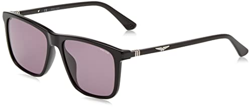 Police Unisex SPLE05 Sunglasses, Schwarz (Shiny Black), 57