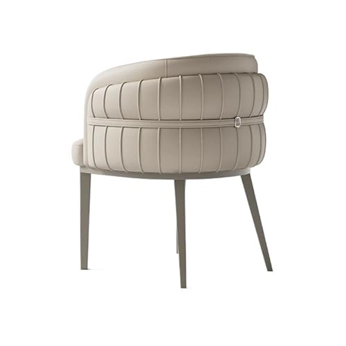 FUHAI-666 Esszimmerstuhl Mid Century Modern Barrel Esszimmerstühle, gepolsterte Stühle mit Armlehnen, Akzentstühle for Küche, Wohnzimmer, Schlafzimmer Kaffeestuhl(Beige)