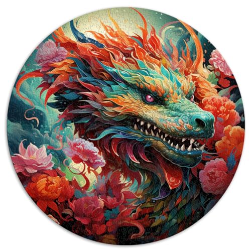 Puzzles, Geschenke, Spielzeug, Drache im roten Garten, 1000-teiliges Puzzle für Erwachsene, 67,5 x 67,5 cm, lustiges Puzzle, Familienpuzzlespiel, Geburtstagsgeschenke