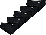 jbs Mini Slips für Herren, Unterhosen für Männer im Set aus ökologischer Baumwolle, Slip im 5er-Pack, schwarz, XL