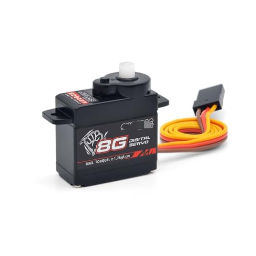 LSFWJP for Surpass Hobby 2g 3,7g 4,3g 6g 8g Micro Digital Mini Servo Metall und Kunststoff Getriebe for Rc Drone Flugzeug Starrflügel Auto Roboter (Color : S0008P 8g)