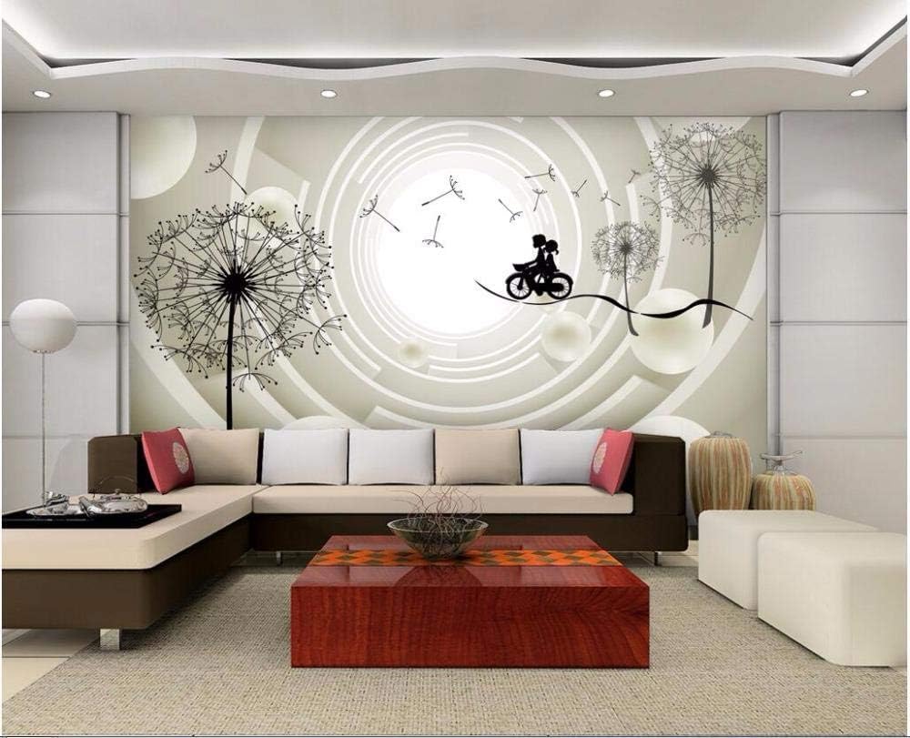 Löwenzahn Dreidimensionale Weiße Kugel Abstrakt Visuell 3D Tapete Poster Restaurant Schlafzimmer Wohnzimmer Sofa TV Dekorative Wand-400cm×280cm