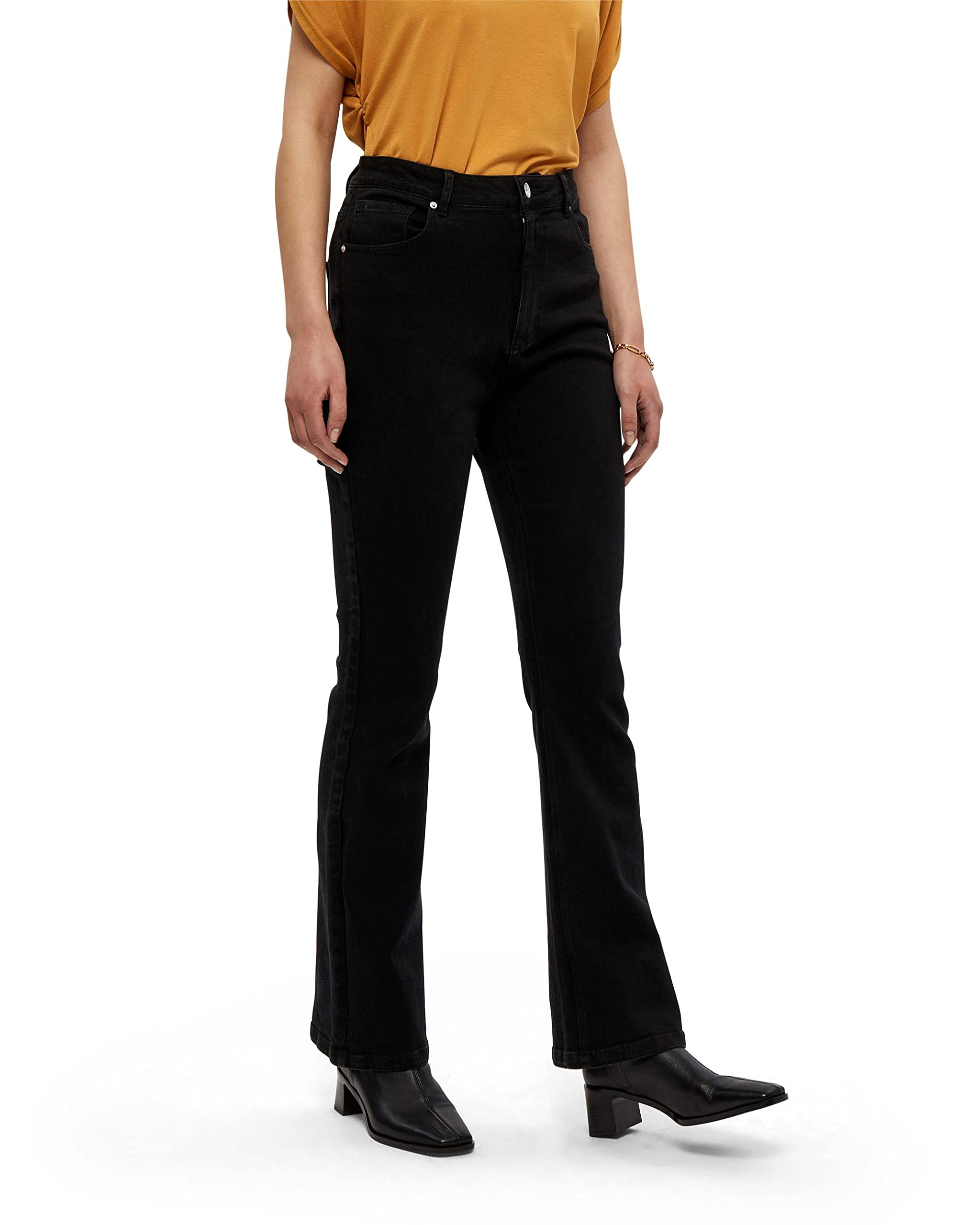 Peppercorn ,Women's ,Linda High Waisted Denim, 9000 BLACK ,12