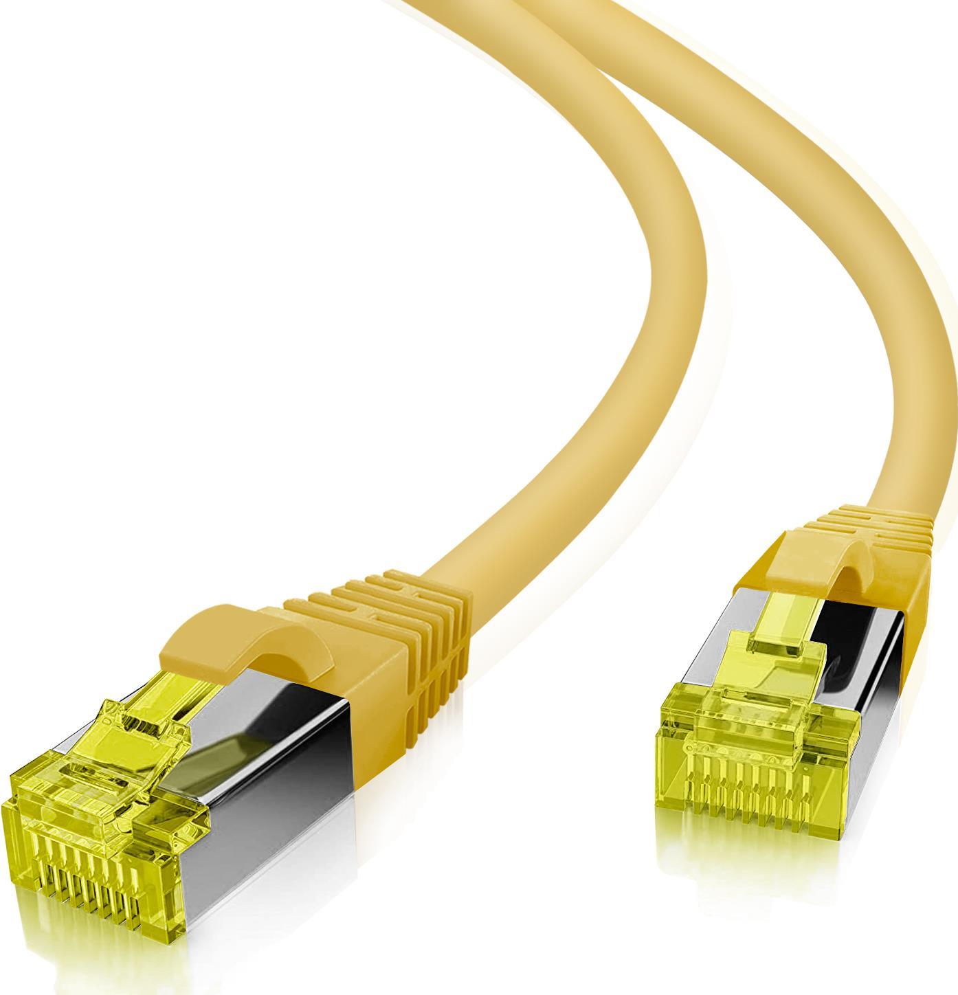 Helos ultra flex - Patch-Kabel - RJ-45 (M) zu RJ-45 (M) - 20 m - S/FTP - CAT 6a - halogenfrei - Gelb