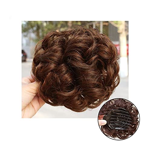 Haarknoten Scrunchies-Verlängerungsperücken, Haar-Accessoires for Frauen, synthetischer, lockiger Haarknoten, Chignon, Clip-in-Pferdeschwanz-Haarverlängerung, unordentliches Haarknoten-Haar Haarschmuc