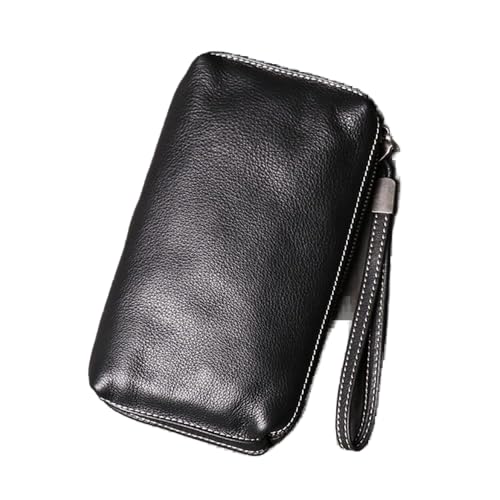 NEWNAN Brieftasche für Herren, Handytasche, weiches Leder, Lange Clutch, Retro-Damen-Geldbörse, Clutch (Farbe: A, Größe: 21 x 12 x 3 m)