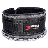 DMoose Fitness Premium Dip Gürtel mit Kette 36"Heavy Duty Stahlkette - Maximieren Sie Ihre Gewichtheben & Bodybuilding Workouts mit Durable Dipping Belt