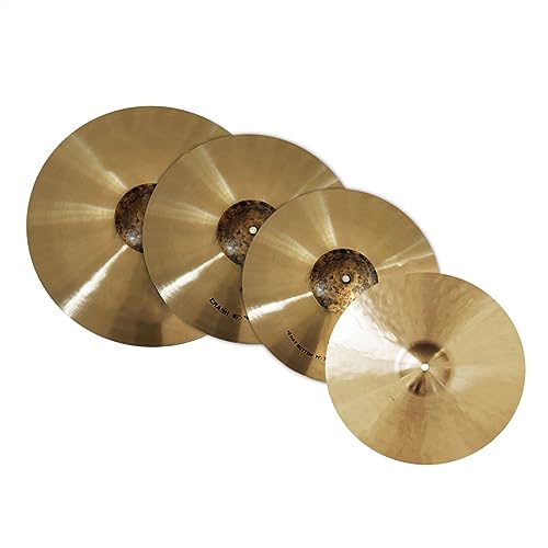 Trommelbecken 4 PCS Becken 14 "Hi-Hat + 16" Crash + 20 "Ride + Tasche Für Schlagzeuger Percussion Instrumente