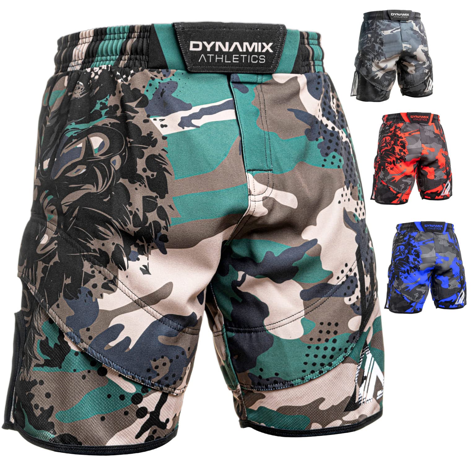 Dynamix Athletics Hybrid Training Shorts Predatex - MMA Grappling Kampfsport Fitness Martial Arts Fight Hose für Herren im Camouflage Style (as3, alpha, m, regular, regular, Blue Camo)