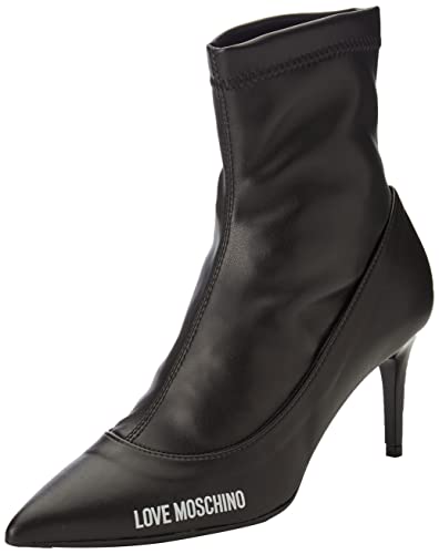 Love Moschino Damen SCA.nod.spillo70 Pu Stretch Stiefelette, Schwarz, 39 EU