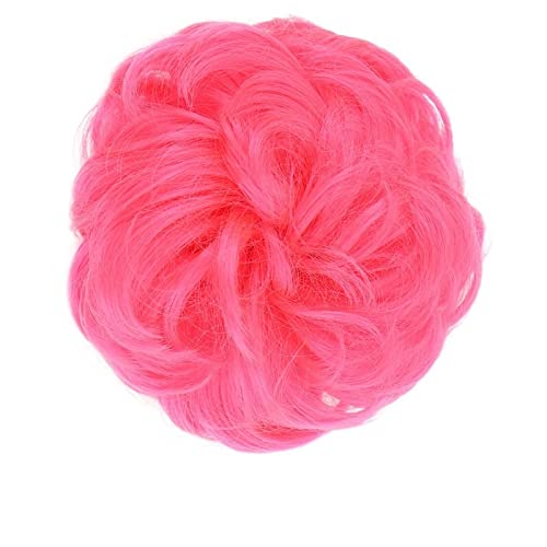 Bun Haarteile Lockiges gewelltes Haargummi-Donut-Chignon-Haarteil for Frauen, unordentlicher Dutt, Haarverlängerungen, synthetischer Haarknoten, elastisches Band, Haargummis, Hochsteckfrisur, Pferdesc