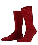 FALKE Unisex Socken Walkie Ergo U SO Wolle einfarbig 1 Paar, Rot (Scarlet 8280), 37-38