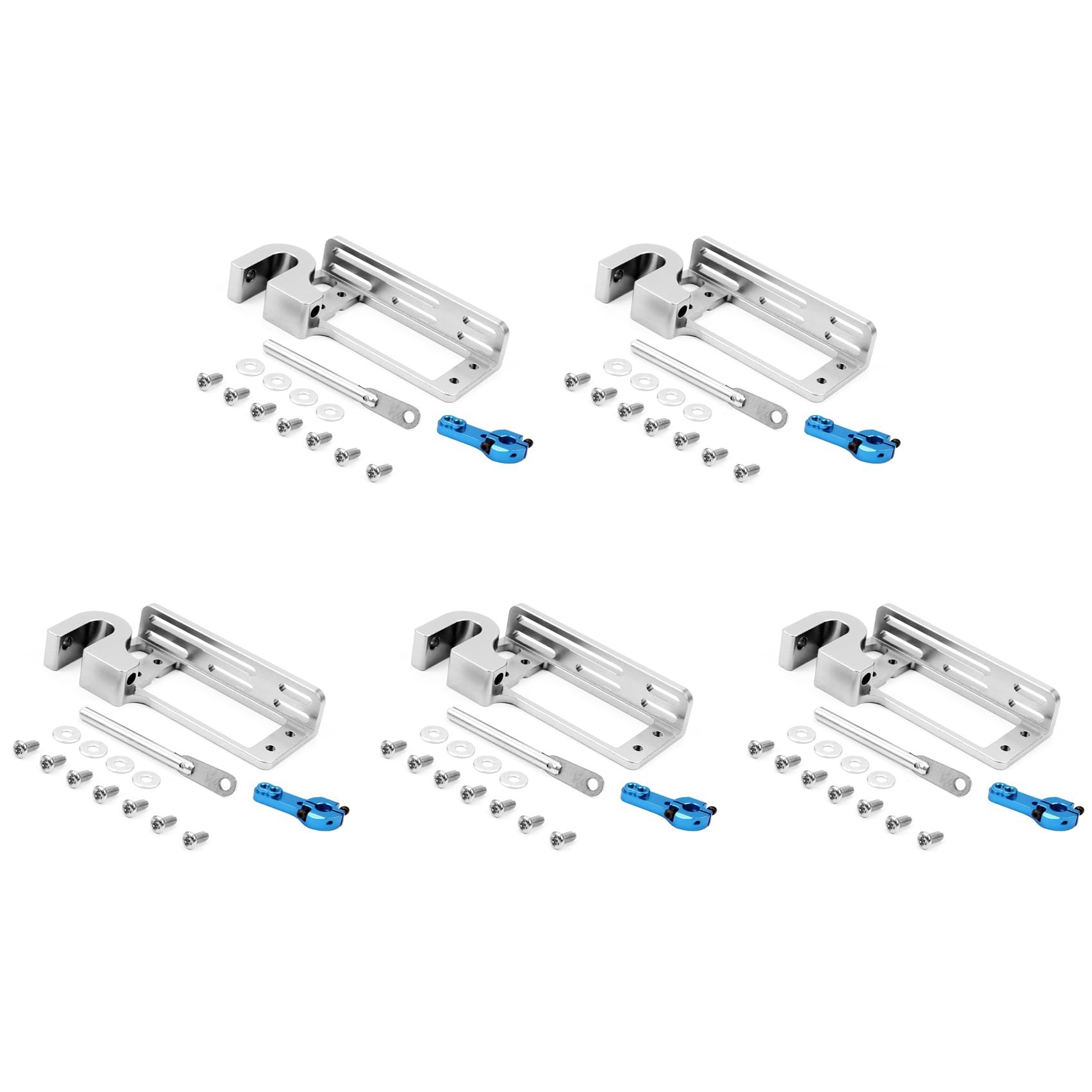 Yangyou 5X Servo Parabolschalter Gerät Luft Fahrzeug Wurfgerät Tarot Dispenser mit 25T Servo Arm für Fernbedienung Auto RC ES3001, Silber + Blau