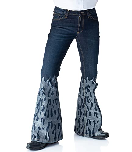 Comycom Herren Jeans Schlaghose Star »Flames« mit Flammenstick W34/L34