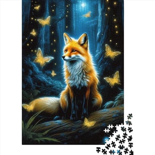 1000-teiliges Puzzle für Erwachsene Teenager, Tierfuchs-Puzzle für Erwachsene und Teenager, Spielspielzeug für Erwachsene, Familienpuzzle, Geschenk (Größe 75 x 50 cm)