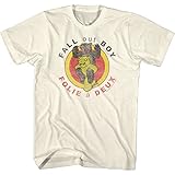 Fall Out Boy Rock Band Folie A Deux Cover Erwachsene Kurzarm T-Shirt Grafik Tees, Natürlich, XL