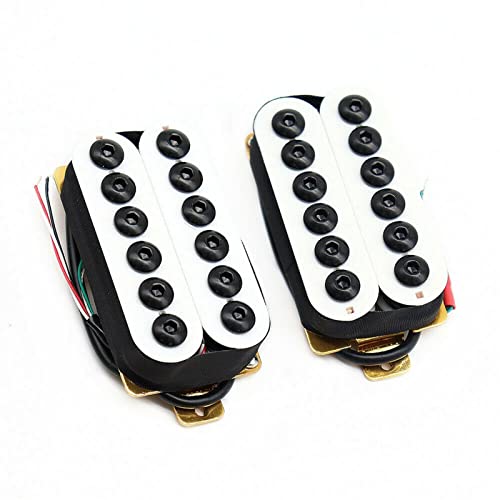 ZENGXUE Weißer Keramischer Magnet-Gitarren-Humbucker-Pickup-Set-Brücke Und -hals Humbucker Tonabnehmer Set