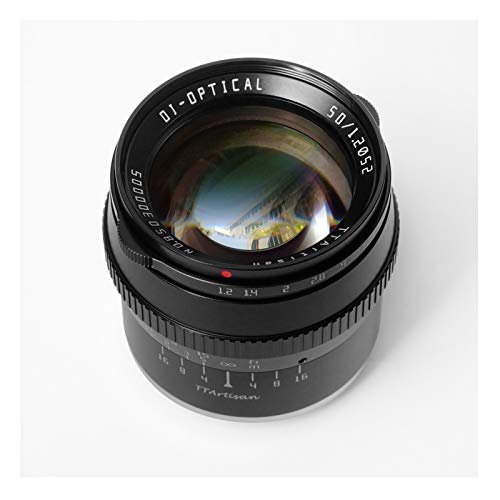 TTartisan 50 mm F1.2 APS-C Objektiv für Kameras mit großer Öffnung manueller Fokus feste Linse kompatibel mit Kameras ohne Spiegel M4/3 G1 G2 G3 GF1 GF2 GX1 GX7 GH1 EPM1 EPL1 EPL2 E-P1 E-P2 E-M1