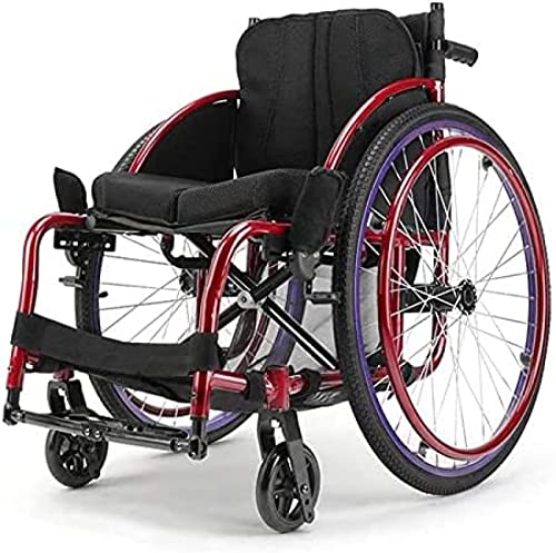 Selbstfahrende Rollstühle für Erwachsene, leichte Sportrollstühle, Aluminium-Transportrollstuhl, ergonomischer Sitz, 40 cm Sitz, modische, zusammenklappbare Sportrollstühle