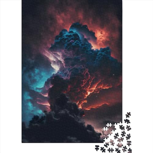 Cloud Symphony 1000-Teile-Puzzle für Erwachsene, Holzpuzzles ganze Familie und die (Größe 75 x 50 cm)