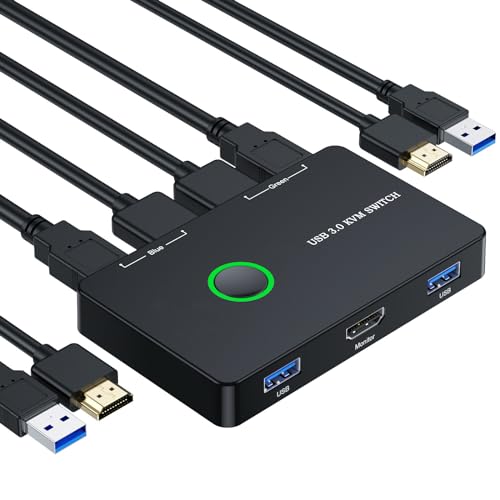 USB-HDMI2.0-kompatible HD4K60Hz Box steuert 2 Computer oder Laptop-Monitore mit zwei Eingängen