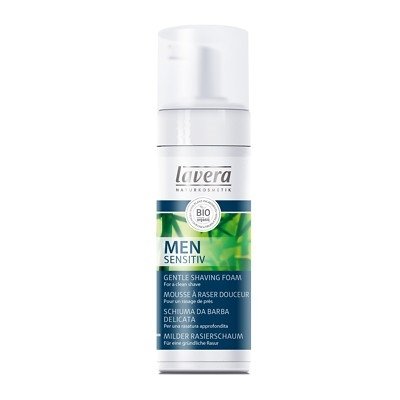 lavera Milder Rasierschaum Men sensitiv ∙ Gründliche & sanfte Rasur ∙ Gesichtspflege für Männer; Geeignet für empfindliche Haut ∙ vegan; 2er Pack (2 x 150 ml)