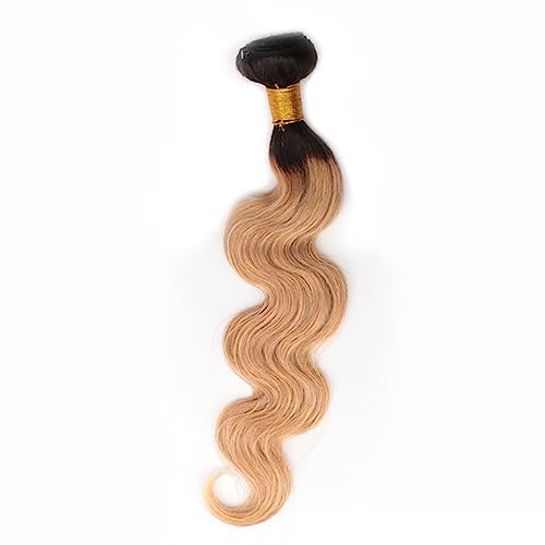 Human Hair Bundles Brasilianisches gewelltes Echthaar, 1/3 Bündel, 100% unverarbeitete brasilianische gewellte Echthaar-Webart-Erweiterungen, Echthaar-Webart-Bündel for Frauen human hair weave(Color: