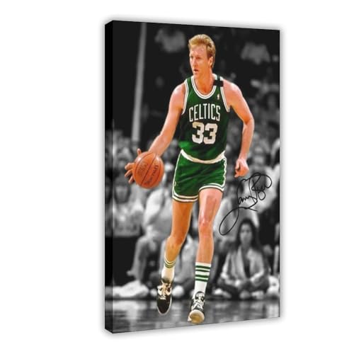 Larry Bird Boston Celtics Legende, signiertes Foto, Autogramm, Poster, Wandkunst, Heimdekoration, Leinwandposter, Wandkunst, Dekordruck, Gemälde für Wohnzimmer, Schlafzimmer, Dekoration, 20 x 30 cm