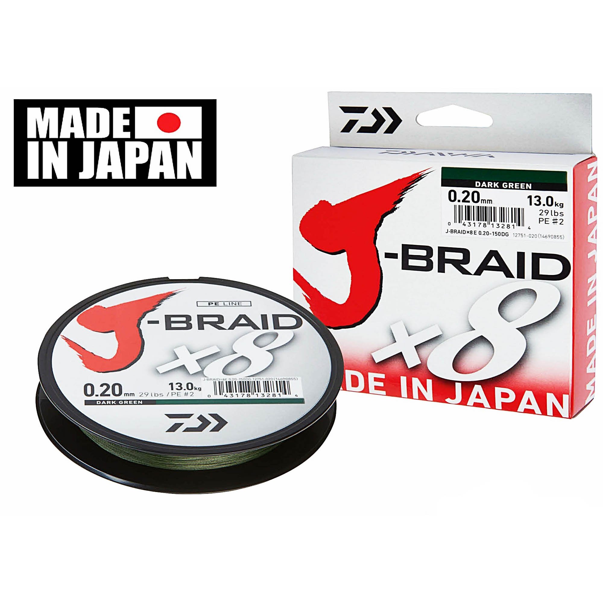 Daiwa - Fishing Braid J Braid 8B 500M 22/100 Green - 12751522