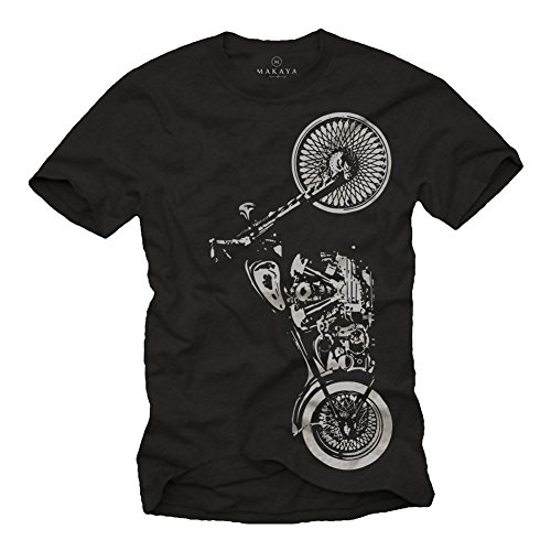 Motorrad T-Shirt für Herren schwarz/Männer S