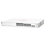 HPE Networking Instant On-Switch-Serie 1830 – Intelligent verwalteter Layer-2-Ethernet-Switch mit 24-Port Gb und PoE | 24x 1G | 2X SFP | 12x CL4 PoE (195 W) | Lüfterlos | EU-Kabel (JL813A#ABB)