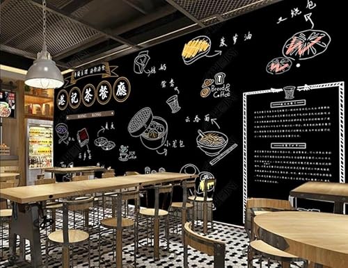 tyujlkjddlf Tapete Wandbild 3D Benutzerdefinierte Hong Kong Teerestaurant Dessertladen Freizeit Wasserbar Hintergrund Dekorative Wand-400Cmx280Cm