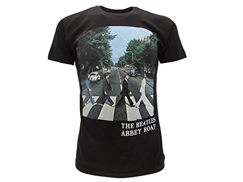 The Beatles Original Abbey Road T-Shirt, offizielles Produkt, Schwarz , Medium