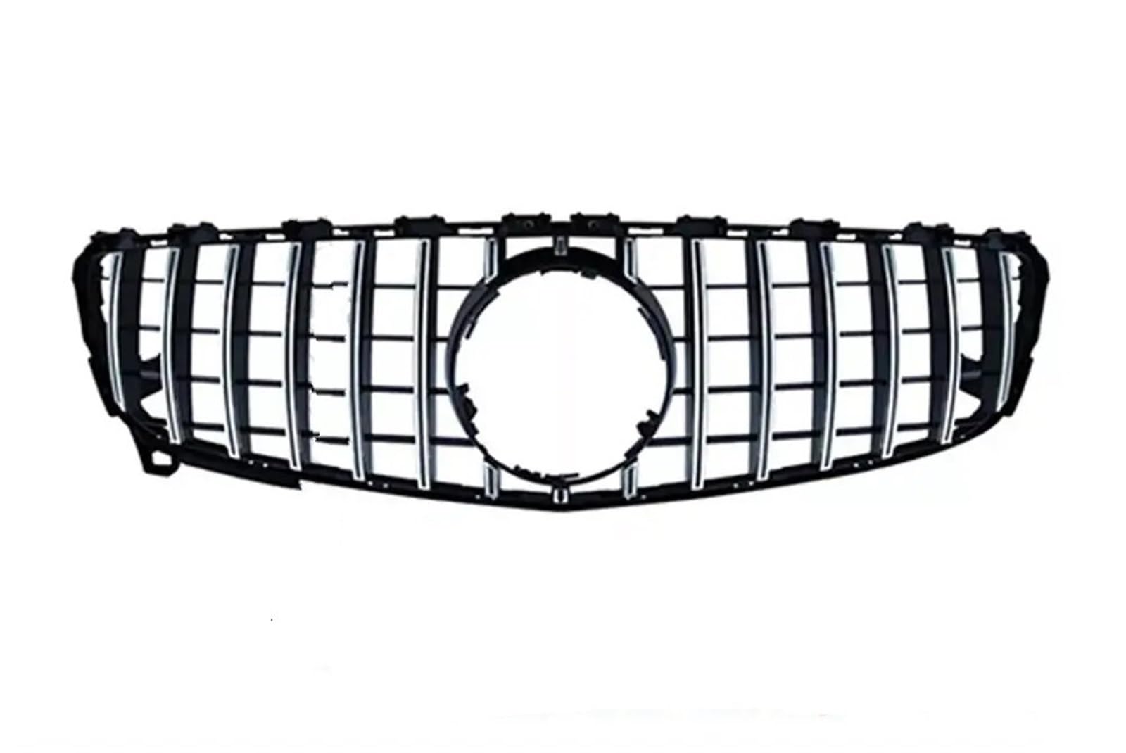 Frontgrills Für Benz Für GLA X156 2014-2019 Modifizierter Haubeneinlass Mesh Trim Styling Frontstoßstangengrill Renngrill Front Bumper Grille(2017-2019 GT Silver)