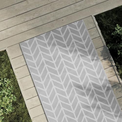 Juroupi Outdoor-Teppich Balkonteppich Carpet Outdoor Teppich Balkon Grau 80x150 cm PP - 368541