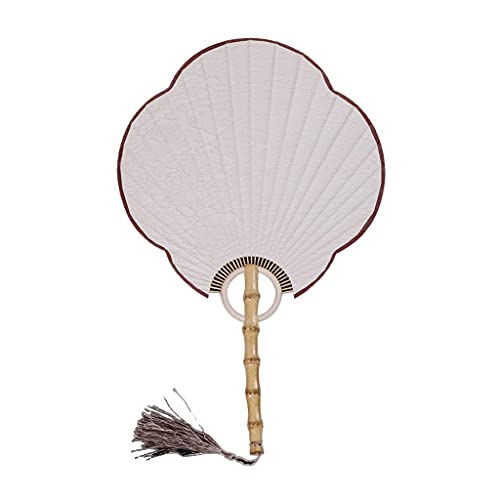 Dekorations-Faltfächer, handgefertigter Bambusfächer, blanker Fächer aus Reispapier mit Fächeroberfläche, handgewebte Handfächer für Hochzeitsgeschenke, Partygeschenke, eleganter Handfächer (Farbe: