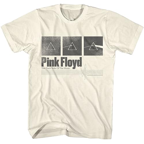 Pink Floyd Dark Side of The Moon Prism Boxes Herren-T-Shirt, kurzärmelig, Vintage-Stil, Grafik-T-Shirt, Natürlich, XX-Large