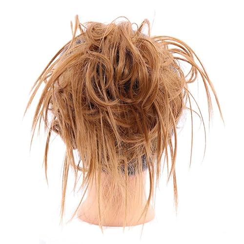 Haarteile Haarknoten Synthetische Haarknoten-Verlängerung Messy Chignon Scrunchie Short Straight mit elastischen Haarbändern Hochsteckfrisur Haarteil Hitzebeständig for Frauen Brötchen Haare (Color :