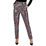 W WIDMANN MILANO Party Fashion - Party Fashion Paillettenhose für Damen, Disco Fever, Schlagermove, Damenhose