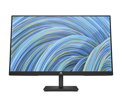 HP V24v G5 FHD Monitor 60,5 cm (23.8 Zoll), 1920 x 1080 Pixel (16:9), 75 Hz, Full HD, AMD FreeSync, Joypad OSD Knopf, Blaulichtfiltermodus, VGA, HDMI 1.4, Neigefunktion, umweltfreundlich, Schwarz