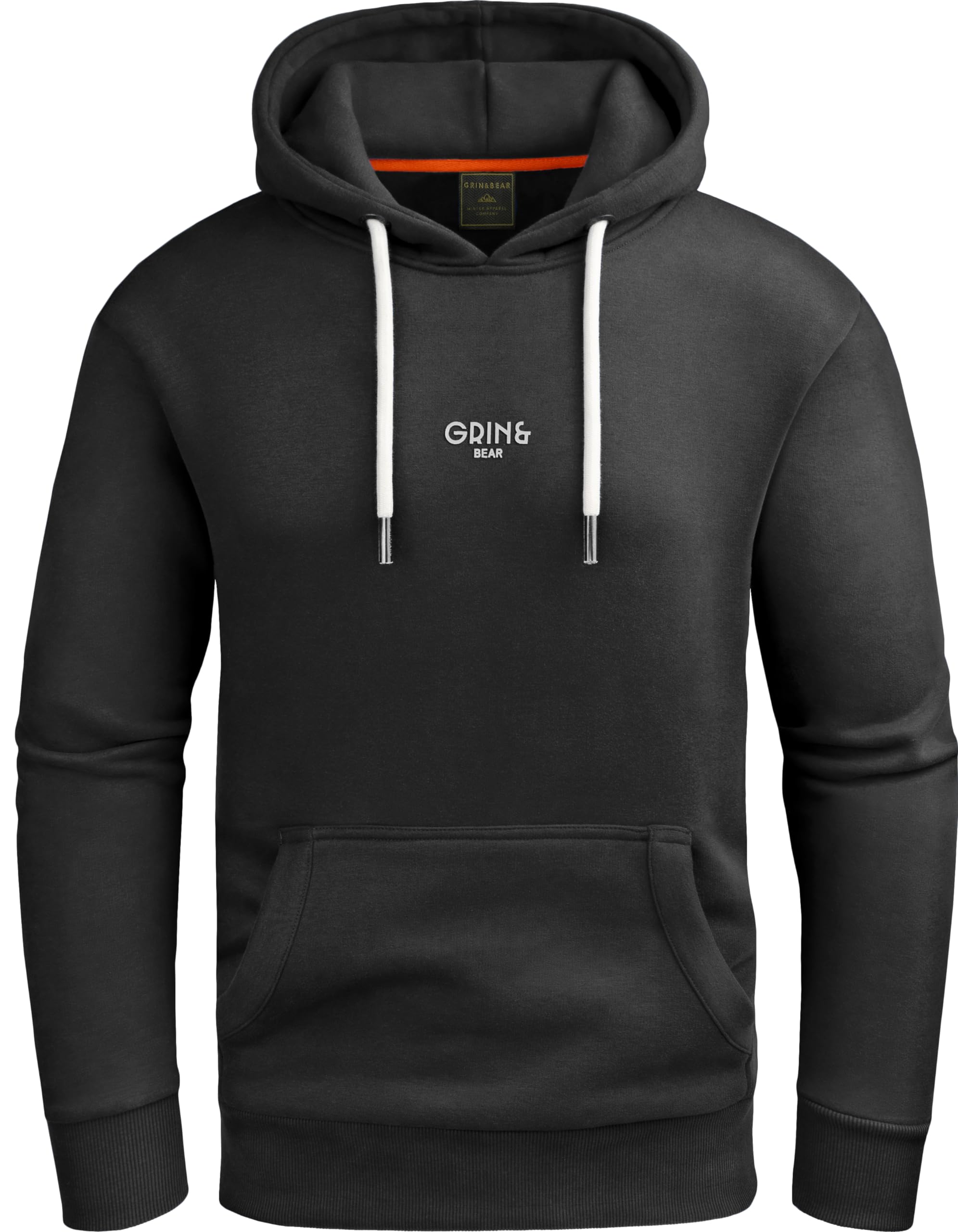 Grin&Bear Hoodie Herren Hoodie Sweatshirt GEC707 Schwarz XXL