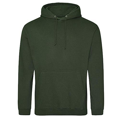 Just Hoods - Unisex College Hoodie/Forest Green, 3XL