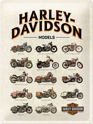 Nostalgic Art Harley-Davidson - Model Chart, Blechschild