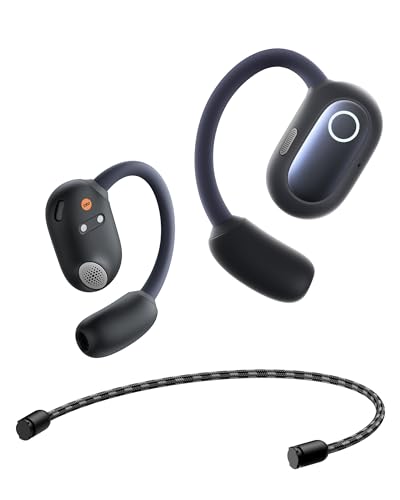 Baseus Eli Sport 1 Open-Ear-Kopfhörer Bluetooth, gerichtete Akustik, kraftvoller Bass, Ultraleicht, IPX4 wasserdicht, ENC-Mikrofone, kabellose Kopfhörer Bluetooth 5.3 für Laufen, Training, Fitness