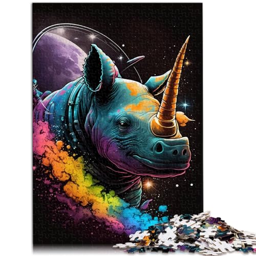 Puzzle Puzzle Nashorn Traumhaft Erwachsene 1000 Teile Puzzle Geschenke Holzpuzzle Familienspiel Stressabbau Schwierige Herausforderung Puzzle 1000 Teile (50x75cm)