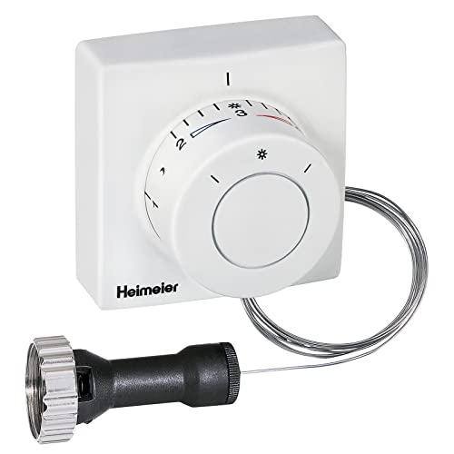 Heimeier Thermostat-Kopf F Ferneinsteller Kapillarrohr 5 m, weiß