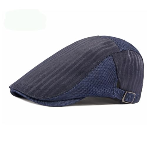 YIHANSS Sommer Mesh-Hüte für Männer Atmungsaktive Fischgräten-Baskenmützen Flache S Driving Net Sun Cap Newsboy-Mütze Verstellbare Mütze